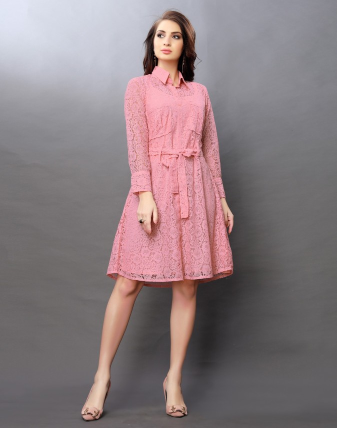 Selvia Women Shirt Pink Dress - Buy ...
